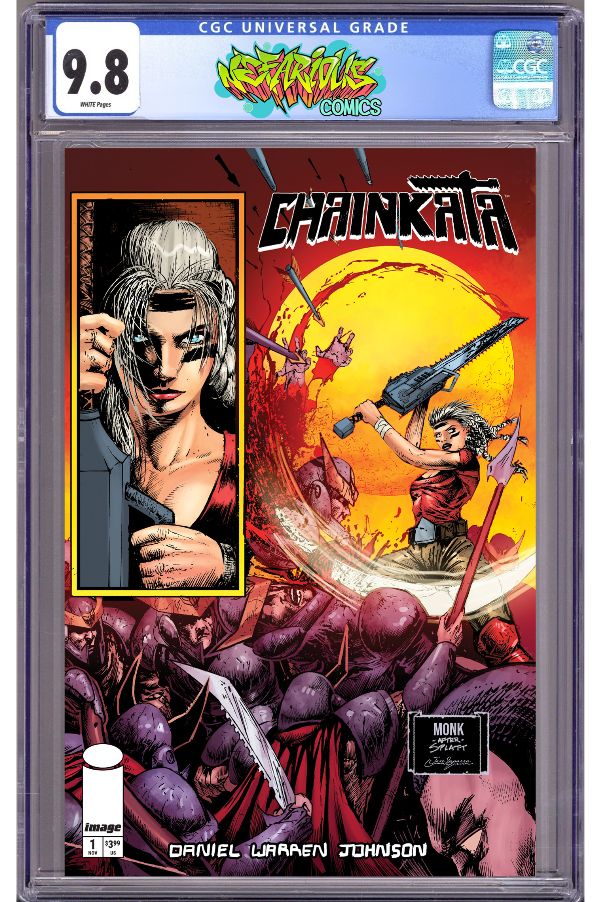 Chainkata #1 Nefarious Comics/CaptCan Comics/Leaps Lair Exclusive Matte Foil Wrap Around Cover A -CGC 9.8 (Pre-Order)