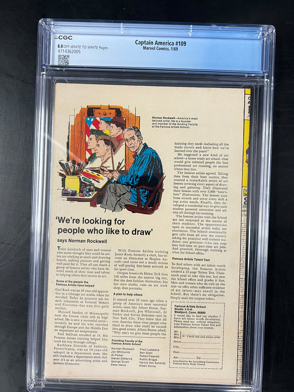 Captain America #109 CGC 8.0