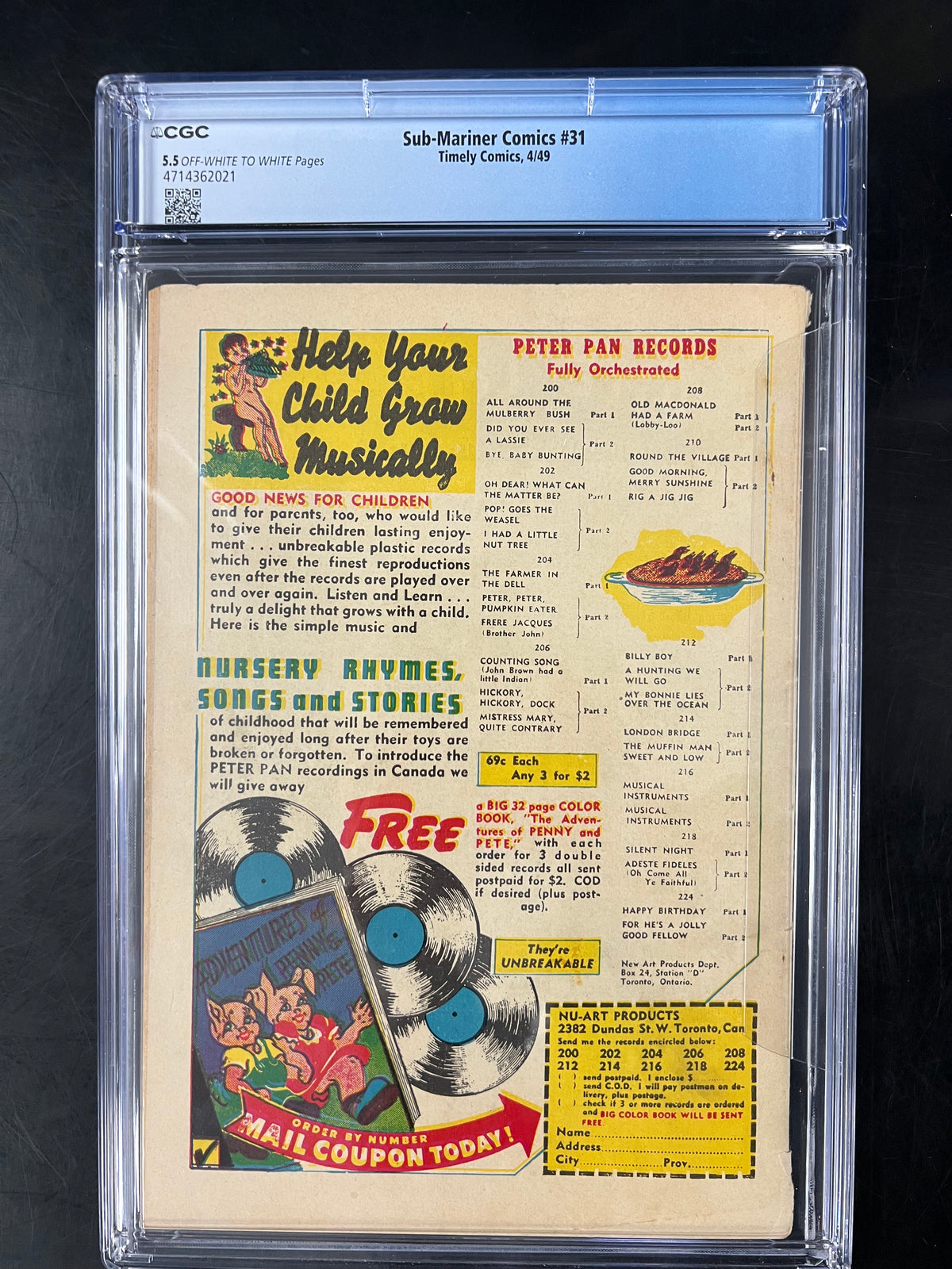 Sub-Mariner Comics #31 CGC 5.5
