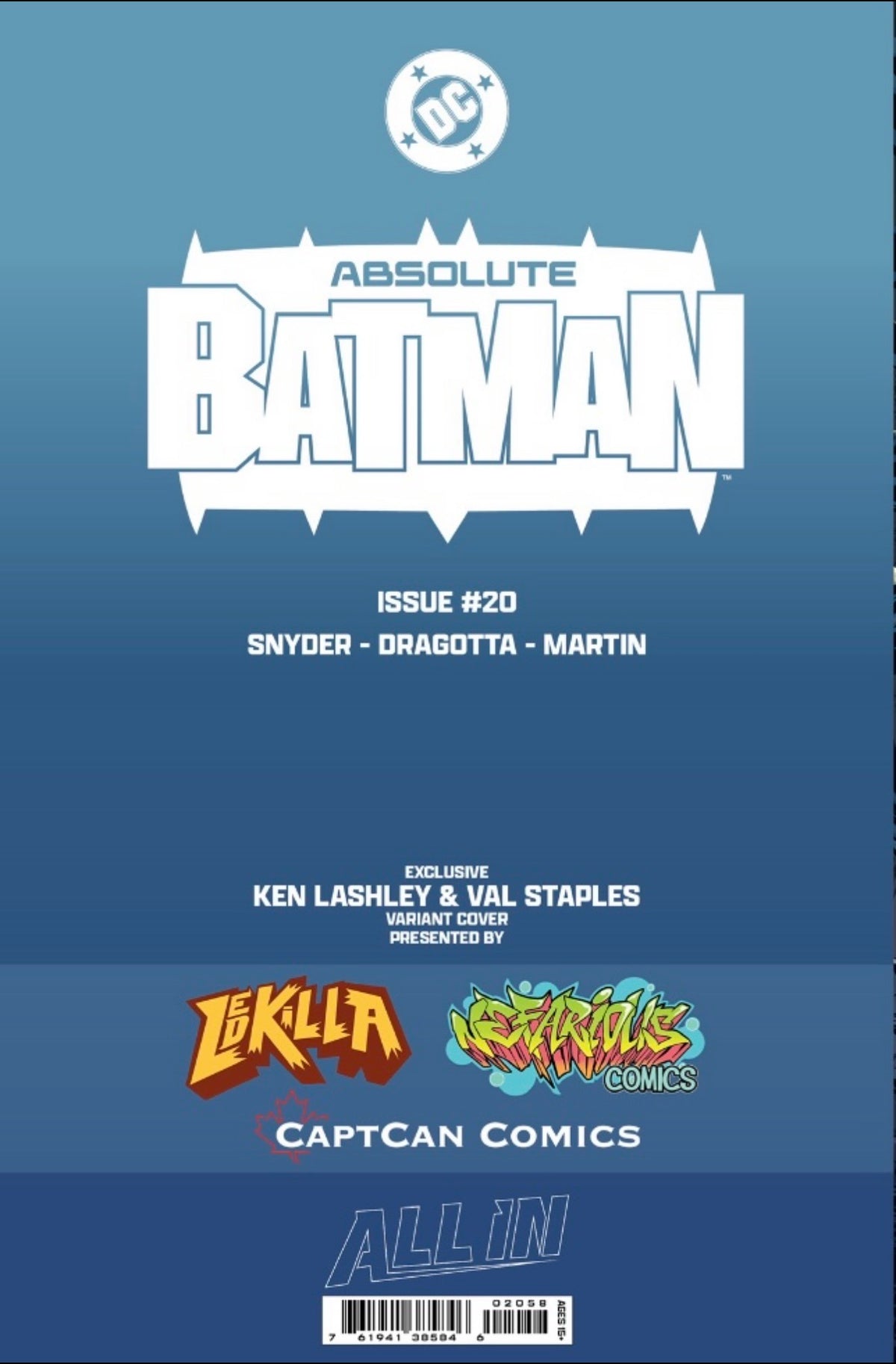 Absolute Batman 20 - Virgin Foil- Signed by Ken Lashley - ltd to 800 copies - Pre Sale