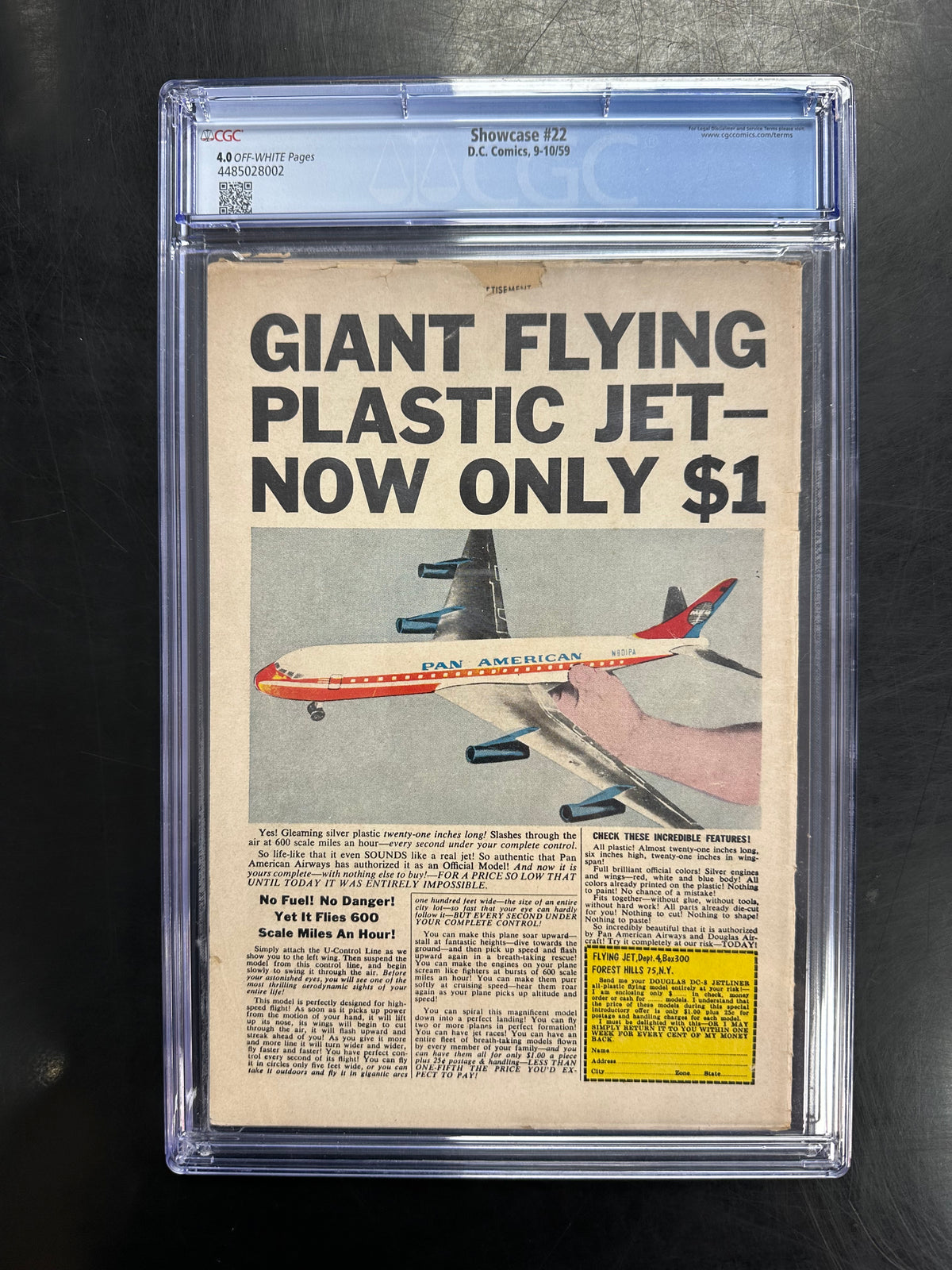 Showcase #22 CGC 4.0 – 1st Appearance of Green Lantern (Hal Jordan)