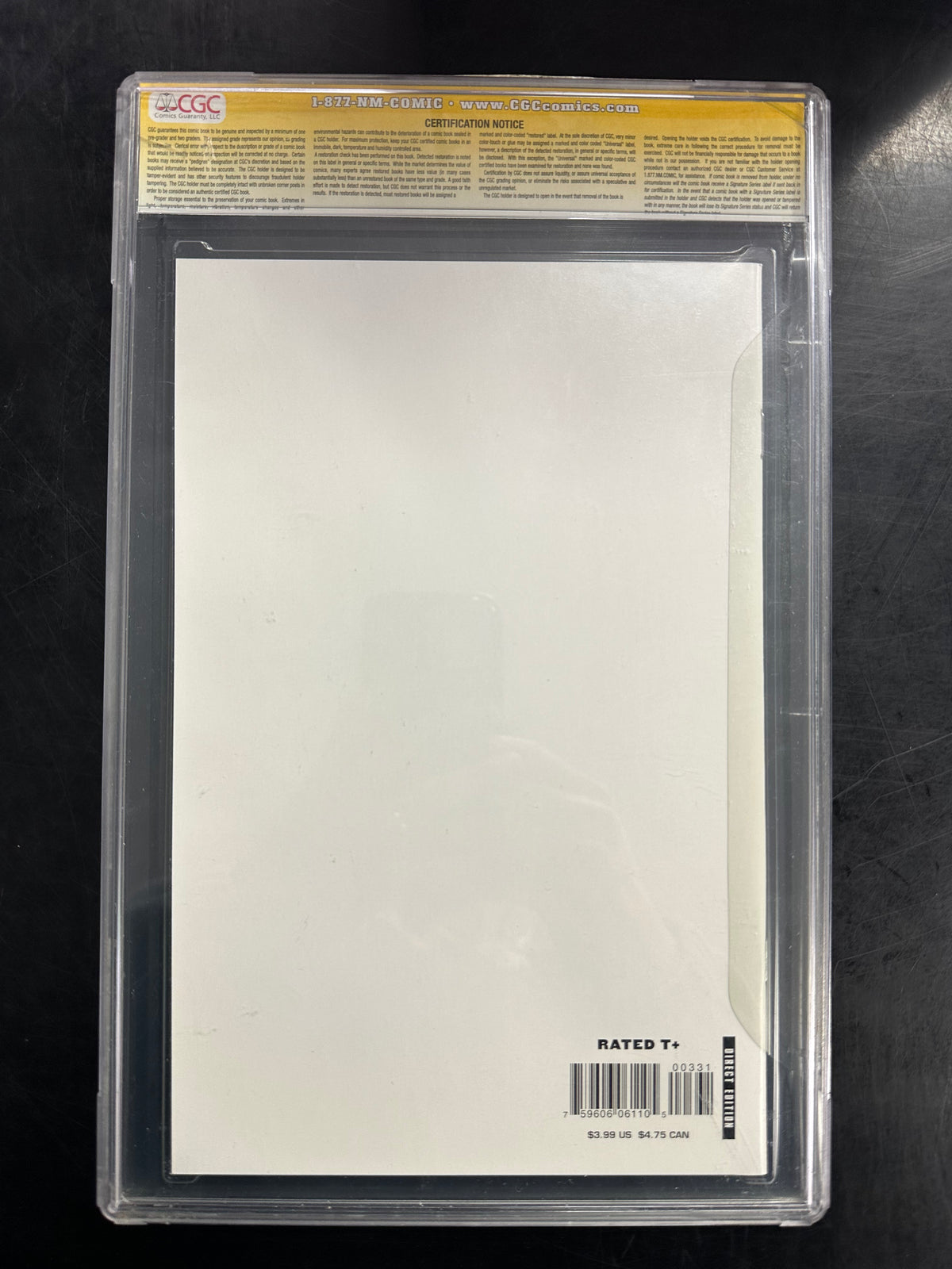 World War Hulk #3 CGC SS 9.8 – Signed by David Finch, Greg Pak, John Romita Jr. & Mark Paniccia