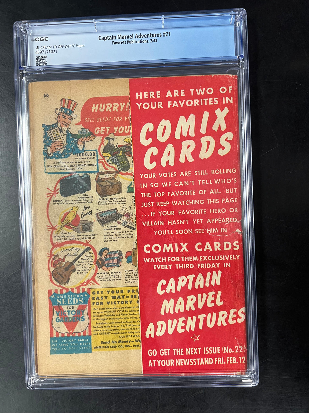 Captain Marvel Adventures #21 - CGC 0.5