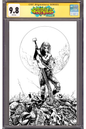 Chainkata #1 Nefarious Comics/CaptCan Comics/Leaps Lair Exclusive Virgin Sketch Black and White Cover C- Signed and remarked by cover artist Jeff Monk - CGC 9.8 (Pre-Order)