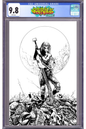 Chainkata #1 Nefarious Comics/CaptCan Comics/Leaps Lair Exclusive Virgin Sketch Black and White Cover C- cover artist Jeff Monk - CGC 9.8 (Pre-Order)