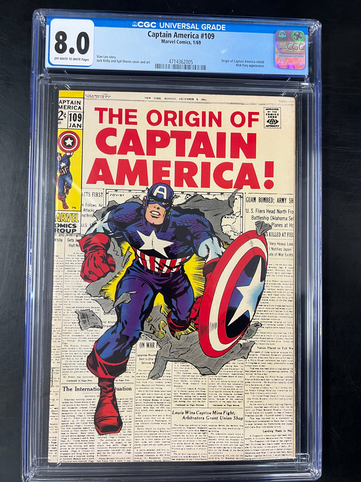 Captain America #109 CGC 8.0