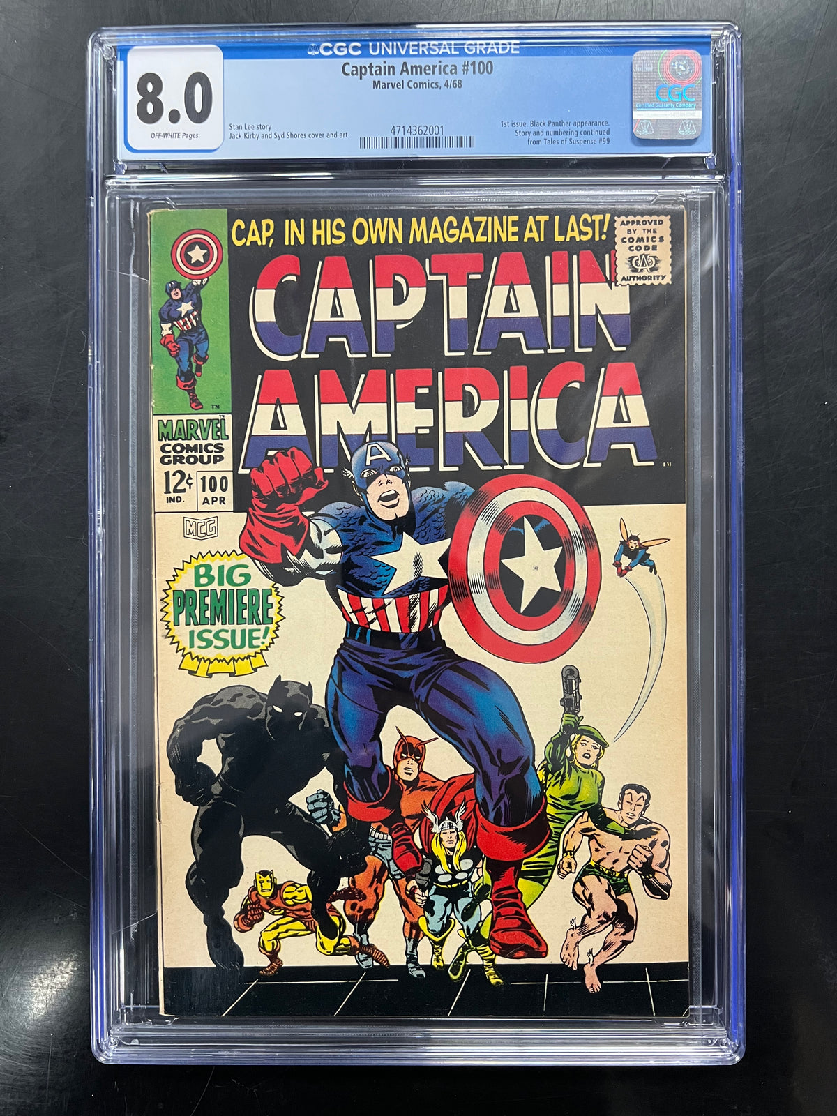 Captain America 100 CGC 8.0