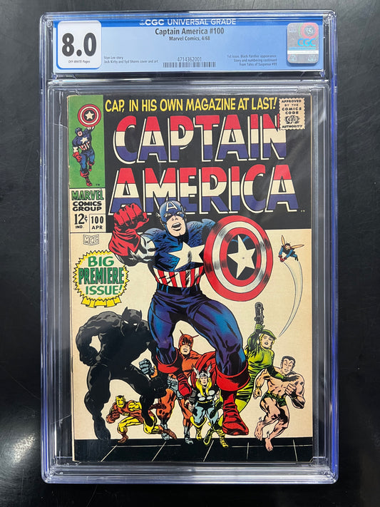 Captain America 100 CGC 8.0