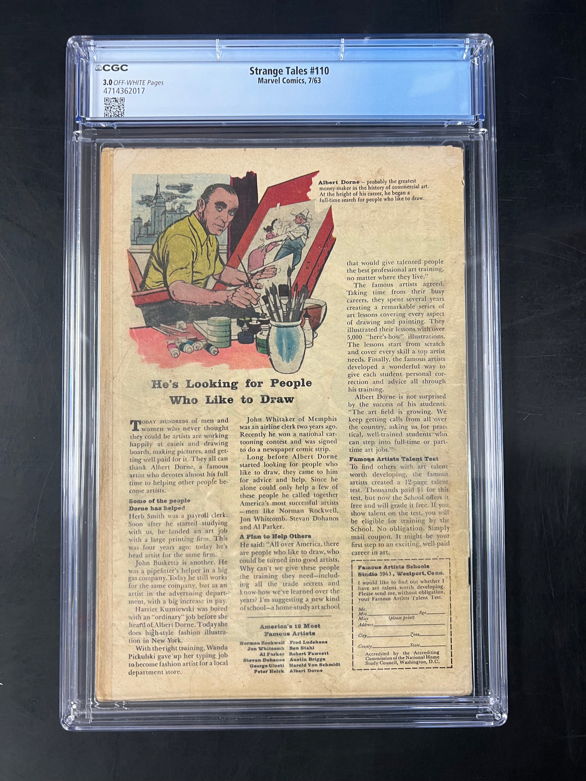 Strange Tales 110 CGC 3.0