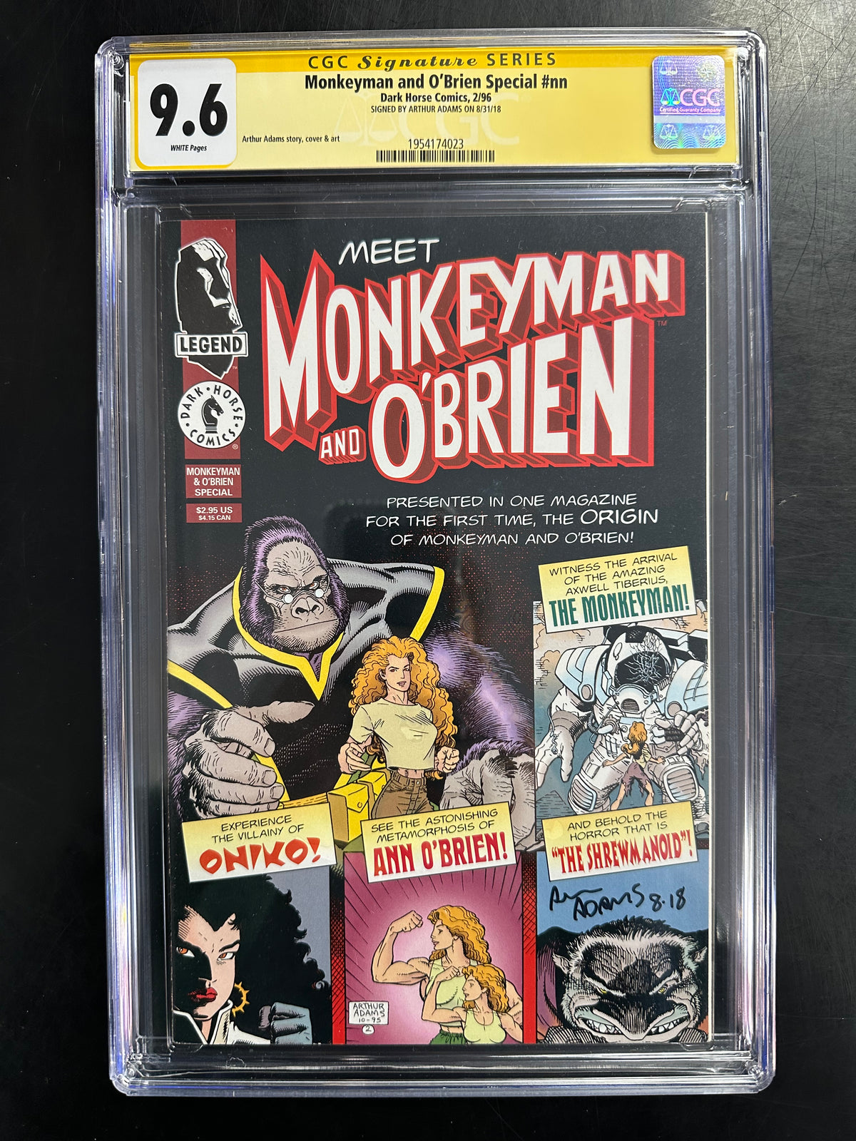 Monkeyman and O’Brien #NN CGC SS 9.6 – Signed by Arthur Adams